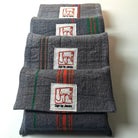 "Fingerzeige" SignKarten-Set "Anthrazit/gestreift" - Bauernleinen