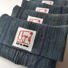 "Fingerzeige" SignKarten-Set "Graphit/gestreift" - Bauernleinen