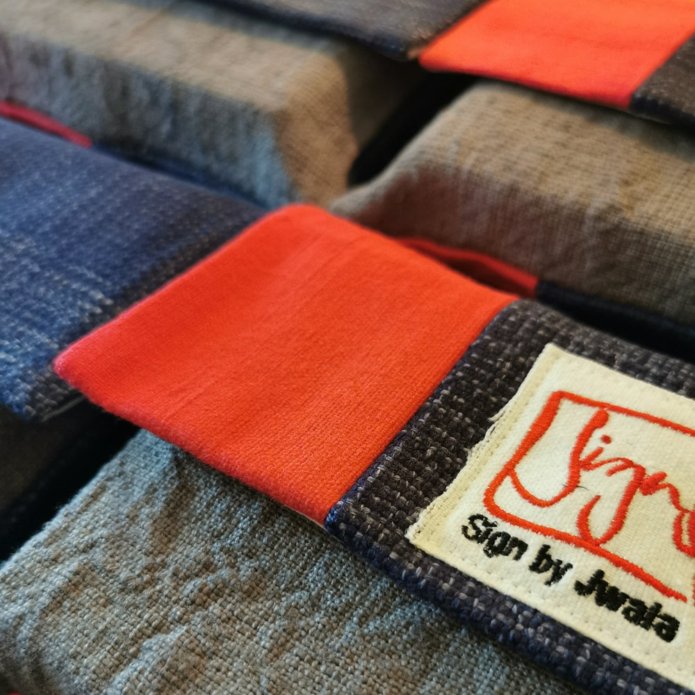 "Fingerzeige" SignKarten-Set "Blau/Rot/Grau" - Bauernleinen