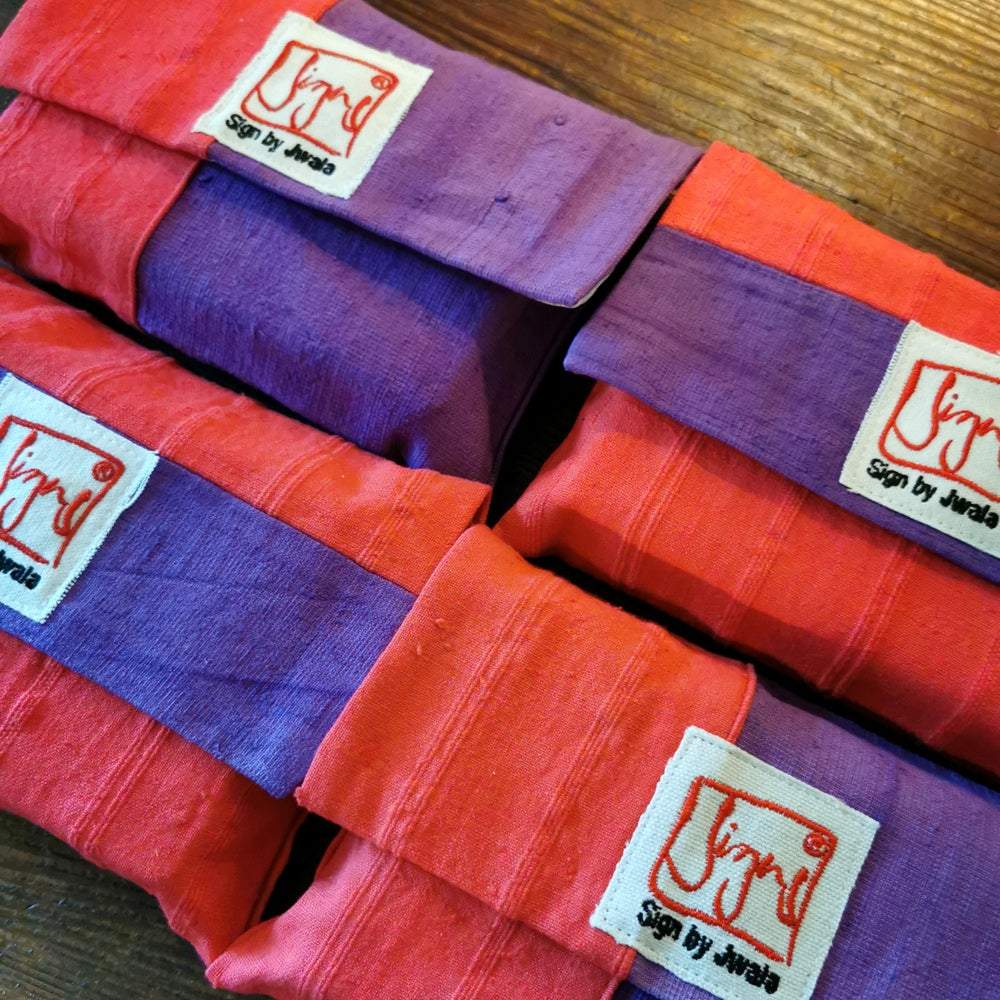 "Fingerzeige" SignKarten-Set "Rot/Lila" - Bauernleinen