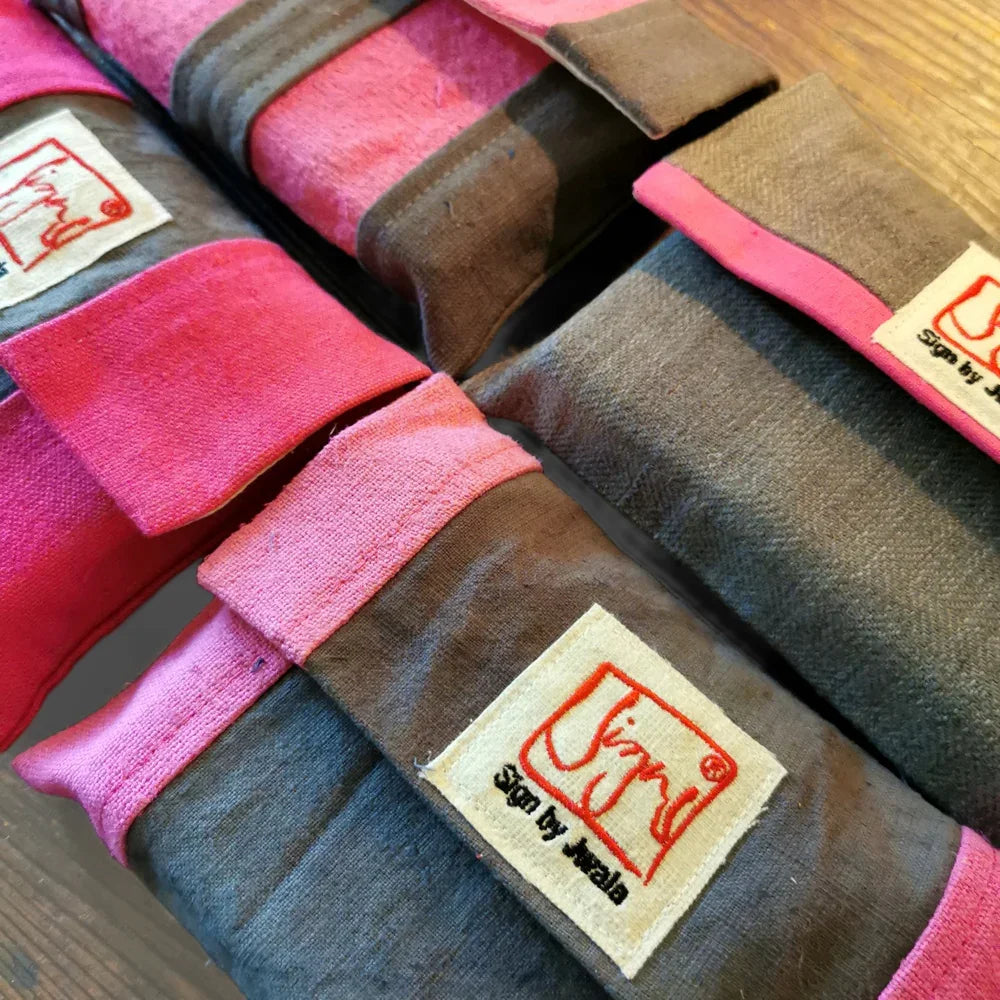 Premium SignKarten-Set „Fingerzeige“ Pink/Grau – einzigartiges Bauernleinen Kartenset für Spiritualität & Achtsamkeit im SignShop.Ti