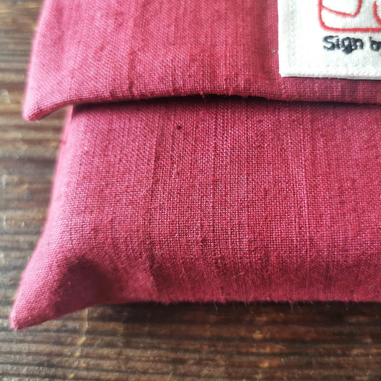 "Fingerzeige" SignKarten-Set "Weinrot/Grün" - Bauernleinen