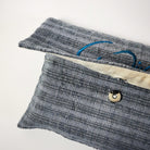 WIR-Karten-Set + WIR-Bauernleinentasche - Grau/gestreift