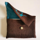 WIR-Karten-Set + WIR-Bauernleinentasche - Braun/Türkis