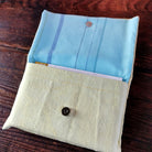 WIR-Karten-Set + WIR-Bauernleinentasche - Hellgelb/Türkis