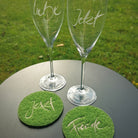 Glasuntersetzer "Freude" Grün