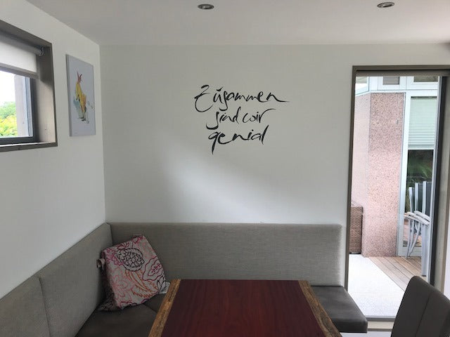 Wandtattoo "Zusammen sind wir genial"