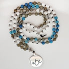 Mala-Kette blauer Achat, Labradorit & Howlith – Liebe & Klarheit auf SignShop Tirol online kaufen