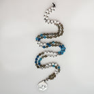 Spirituelle Mala-Kette Liebe – Blauer Achat, Labradorit & Howlith für emotionale Heilung auf SignShop Tirol