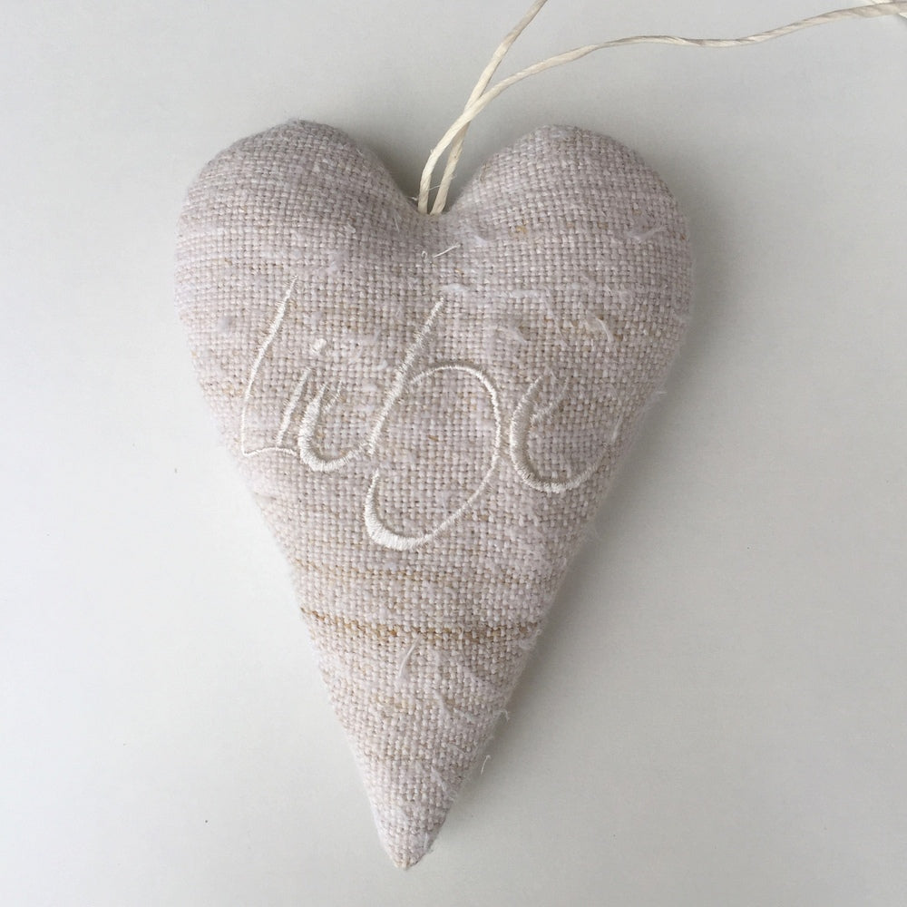 Bauernleinen-Herz "Liebe"