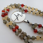 Spirituelle Mala Achat Labradorit Jade – Edelstein-Kette für Mut & innere Balance sofort auf SignShop Tirol bestellen