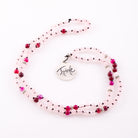Mala Kette Rosenquarz Pink Achat – Edelstein Halskette mit Silbermedaillon sofort bestellen