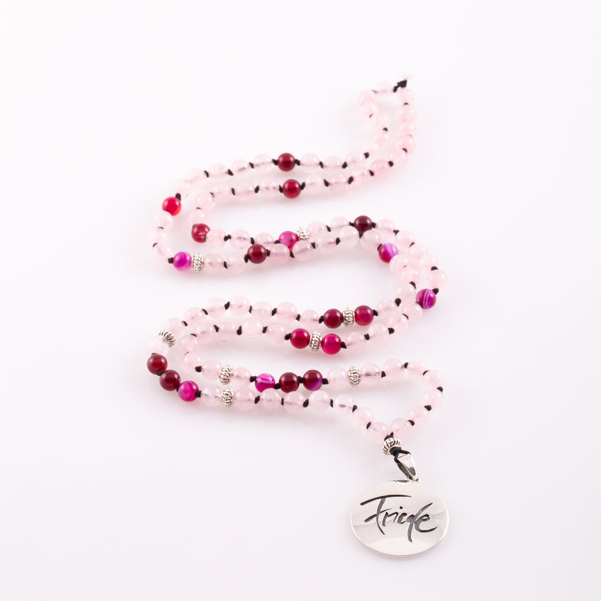 Friede-Mala (Rosenquarz/Achat rot)