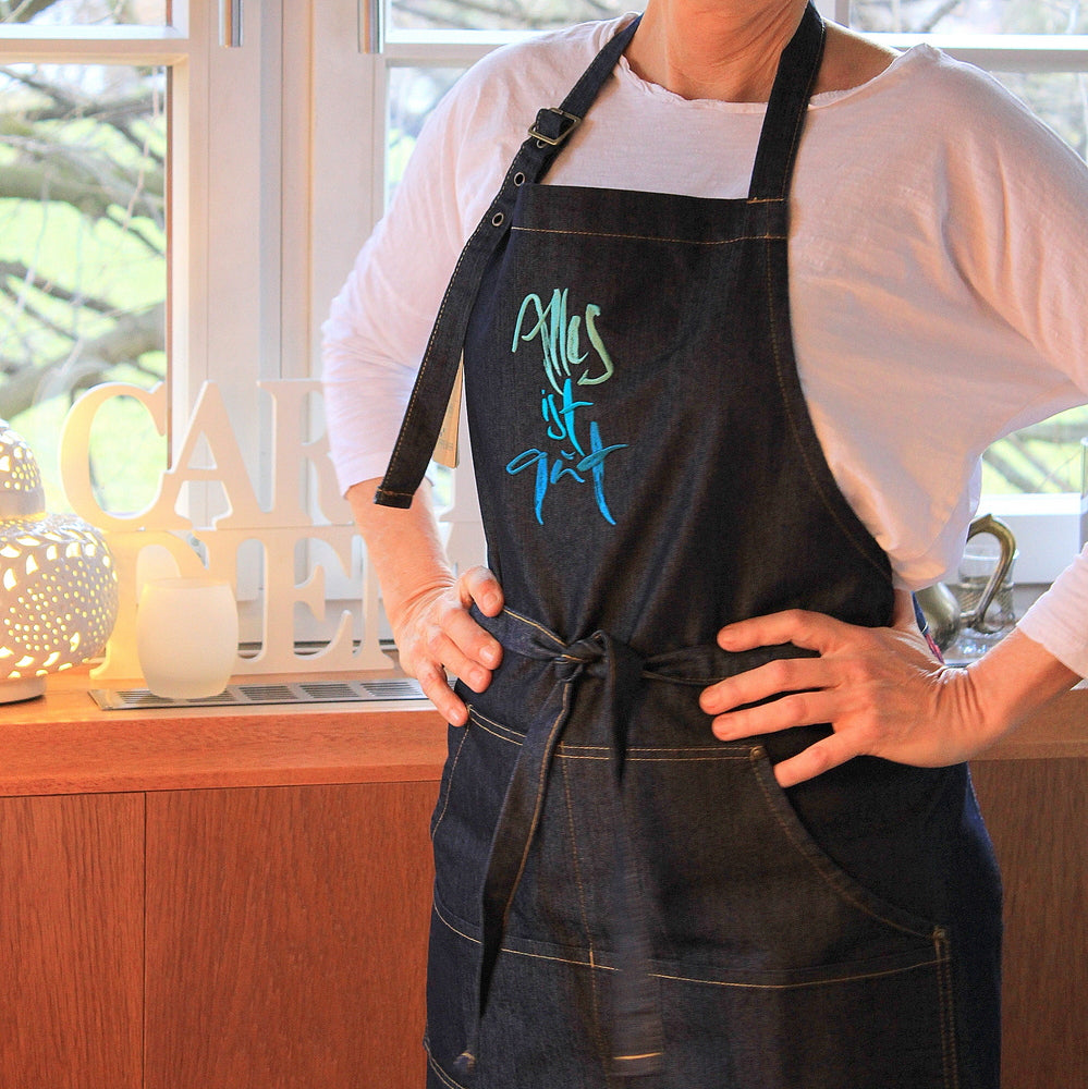 Denim-Schürze "Alles ist gut"