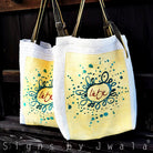 Schultertasche "Liebe Ornament" mit Hirschlederriemen