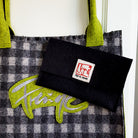 Shopper "Freude" Karo Grün