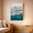 Exklusive Leinwand für Paare „abheben“ mit WIR Karte – Originaldruck von Sign by Jwala®, handgefertigte Wandkunst, Limited Edition, einzigartiges Geschenk für Beziehung und Leichtigkeit