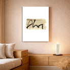 Handmade canvas “Aha” – Original print and English Fingerzeige Card, Sign by Jwala®, inspiring wall decoration, limited artwork