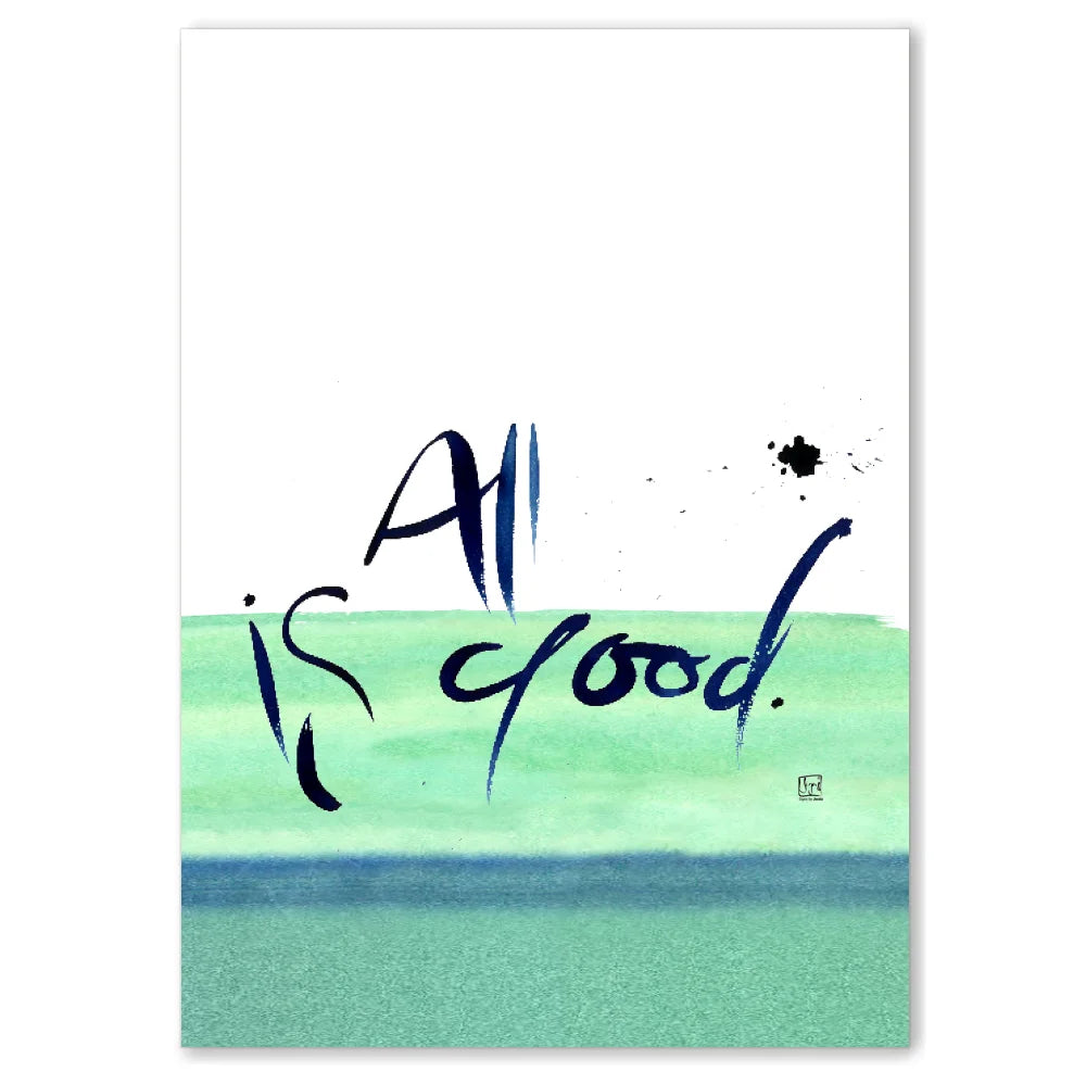 All is good Wandbild – Limitierte englische Leinwand mit positiver Energie online kaufen | SignShop Tirol