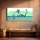 Leinwand All is good – Englisches Wandbild mit spiritueller Bedeutung für Paare | SignShop Tirol