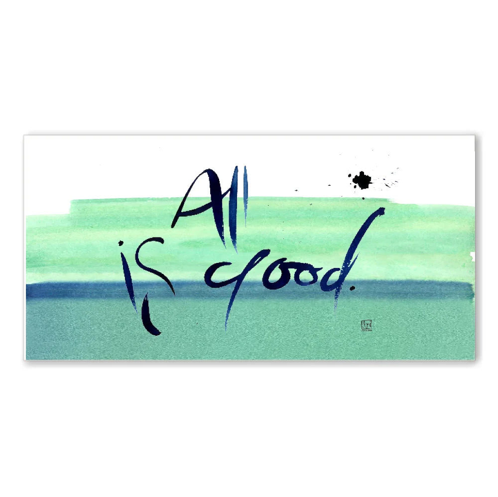 All is good Leinwandbild – Hochwertige englische Wanddeko, spirituelle Kunst online kaufen | SignShop Tirol