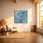 Exklusive Leinwand für Paare „Alles fließt“ mit WIR Karte – Originaldruck von Sign by Jwala®, handgefertigte Wandkunst, Limited Edition, einzigartiges Geschenk für Beziehung und Harmonie