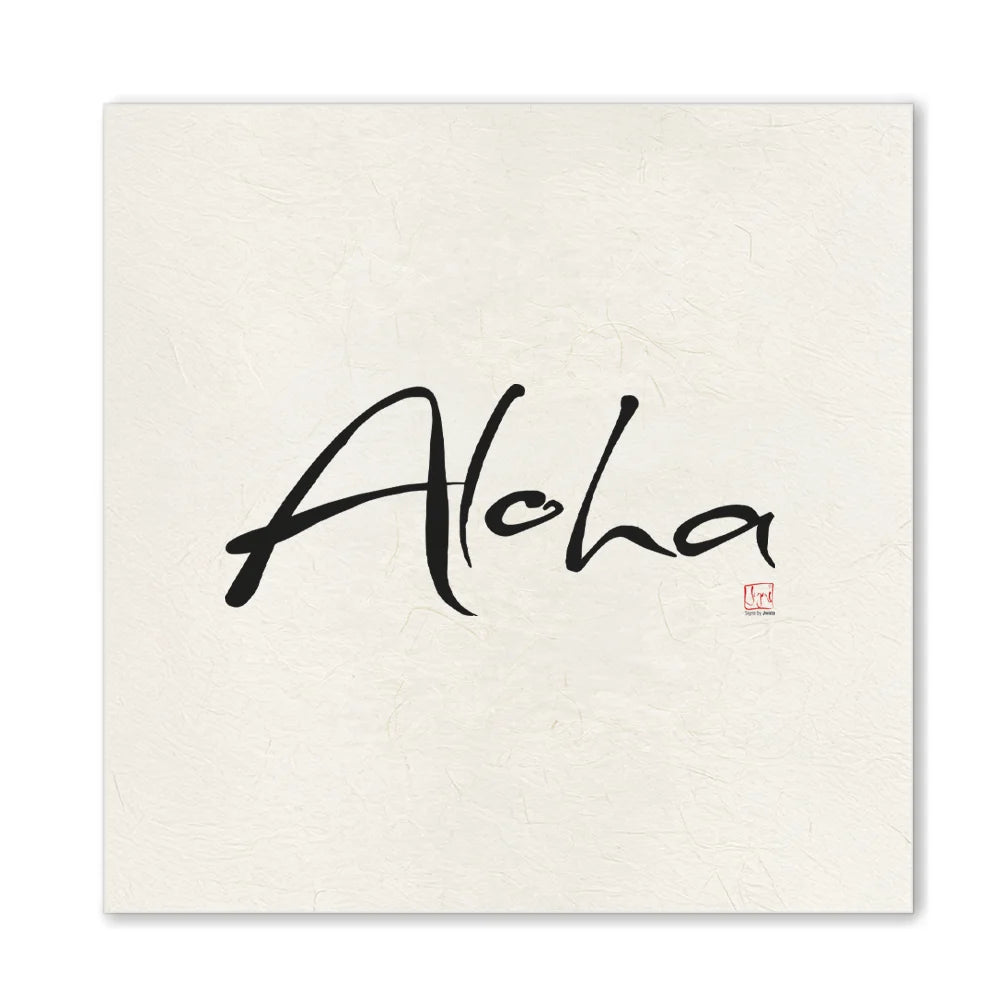 Premium Wandbild „Aloha“ – Original Leinwanddruck Sign by Jwala®, handgefertigt, einzigartiges Kunstwerk aus Tirol