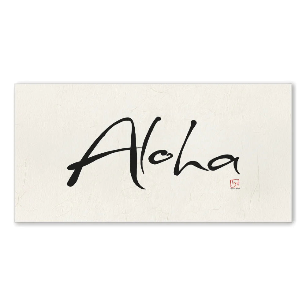 Luxus Leinwanddruck „Aloha“ von Sign by Jwala® – Unikat aus Tirol, spirituelle Kunst, liebevoll gefertigt, exklusive Deko