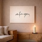 Exklusive Leinwand „Anfangen“ – Originaldruck von Sign by Jwala®, handgefertigte Wandkunst aus Tirol, Limited Edition