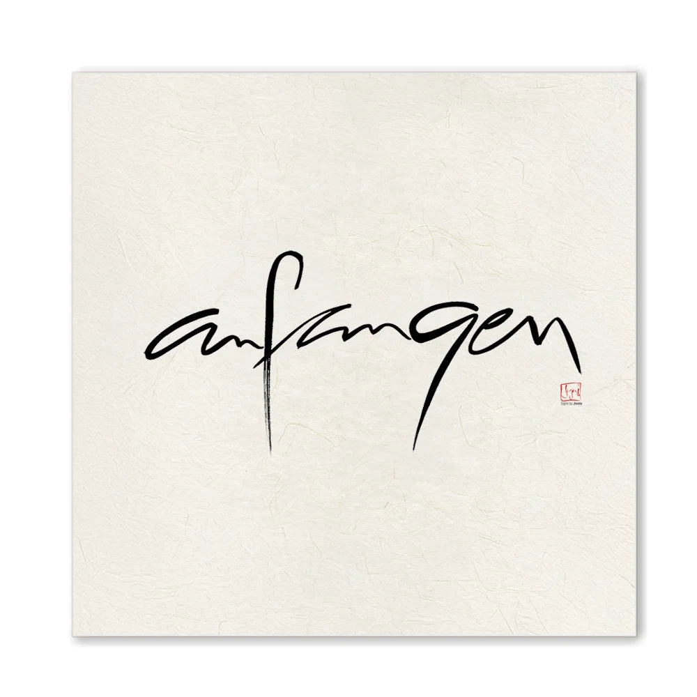 Premium Wandbild „Anfangen“ – Sign by Jwala® Originaldruck, hochwertige Leinwand, spirituelle Kunst, Unikat aus Tirol