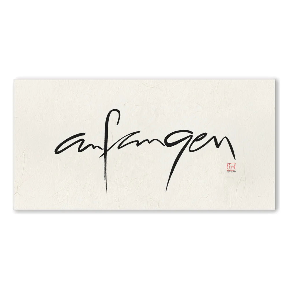 Luxus Leinwanddruck „Anfangen“ – Sign by Jwala®, exklusive Deko, liebevoll gefertigt, Einzelstück aus Tirol