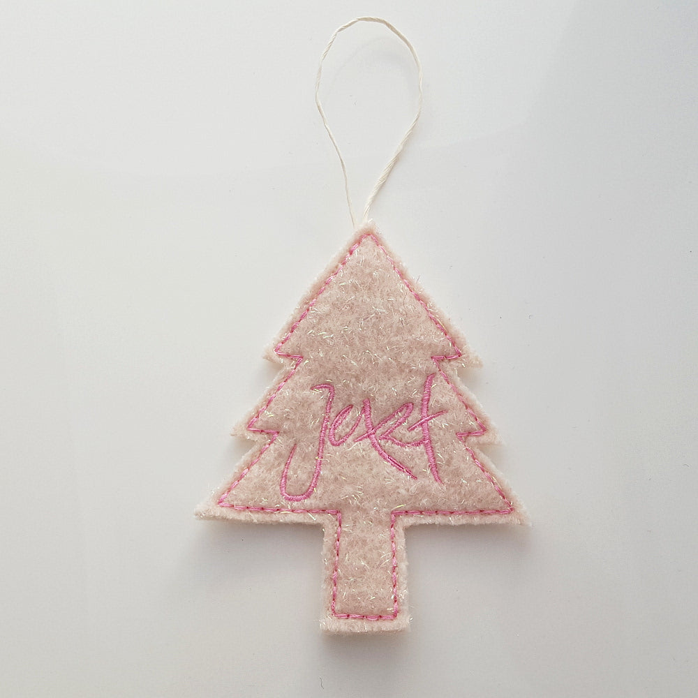 Anhänger Baum "Jetzt" Hellrosa