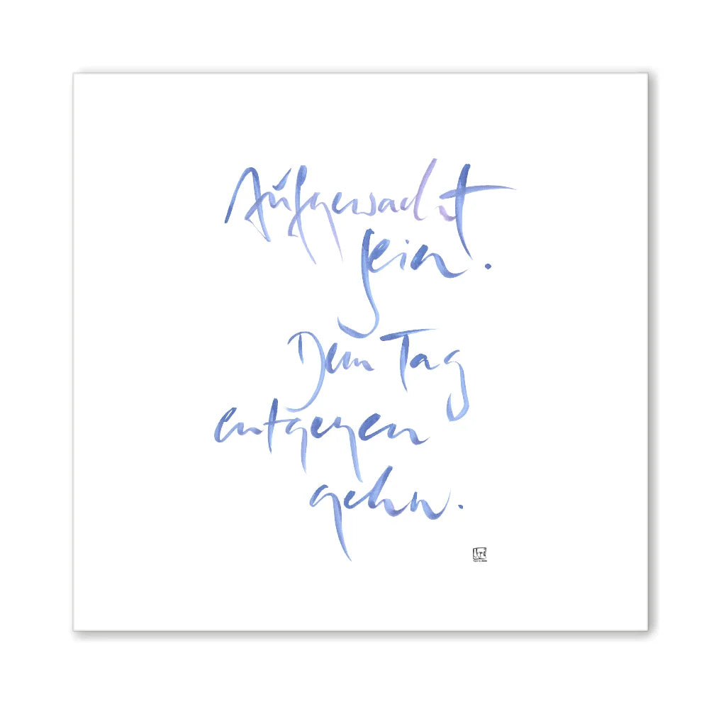 Premium Wandbild „Aufgewacht sein.“ – Sign by Jwala® Originaldruck mit Fingerzeige Karte, hochwertige Leinwand, spirituelle Kunst, Unikat aus Tirol