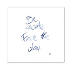 Inspirierende Leinwand „Be awake. Face the day.“ – Sign by Jwala® Original, Limited Edition, hochwertige Kunst aus Tirol, Fingerzeige Karte als Impuls für einen bewussten Start