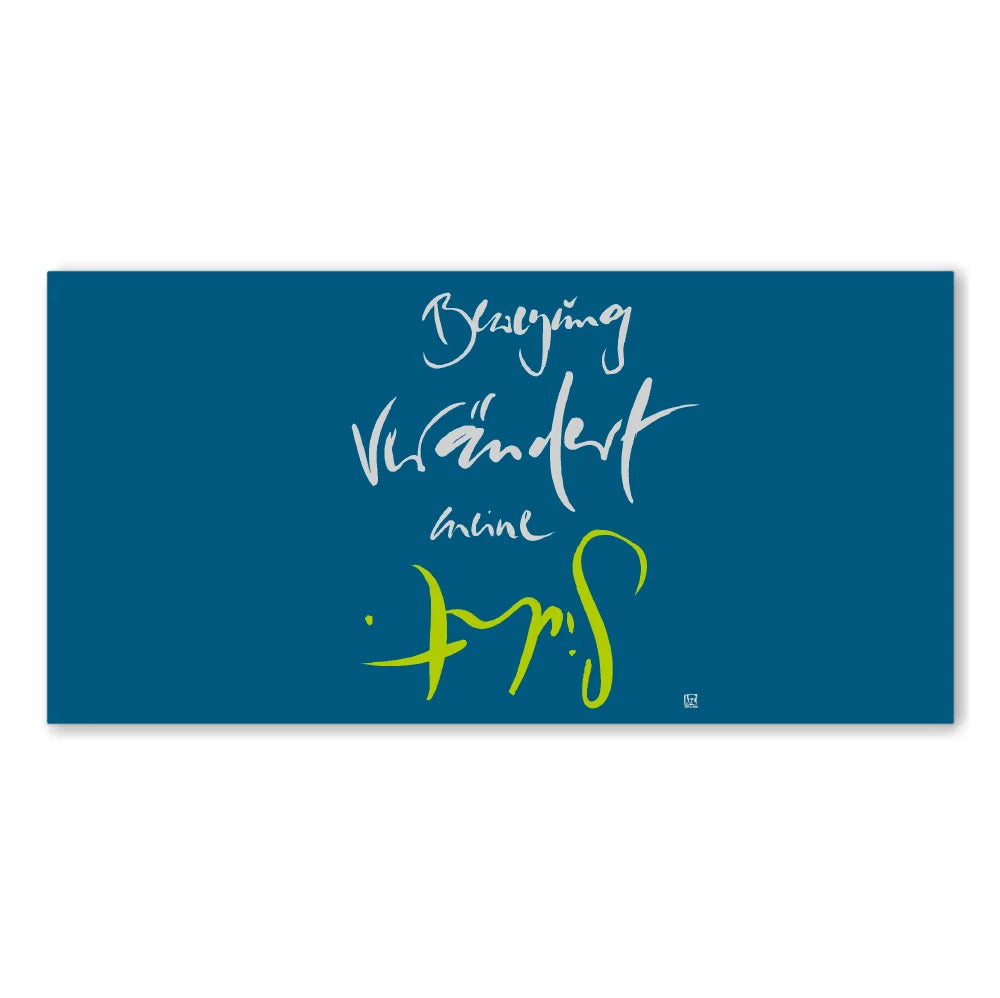 Spirituelle Leinwand Bewegung verändert meine Sicht – Hochwertige Energiebilder und Wanddeko für Paare mit WIR Karte | SignShop Tirol