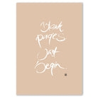 Luxus Leinwanddruck „Blank pages. Just begin.“ – Sign by Jwala® mit Fingerzeige Karte, exklusive Deko, liebevoll gefertigt, Einzelstück aus Tirol
