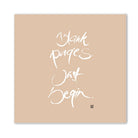Premium Wandbild „Blank pages. Just begin.“ – Sign by Jwala® Originaldruck mit Fingerzeige Karte, hochwertige Leinwand, spirituelle Kunst, Unikat aus Tirol
