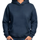 Vorderansicht eines gemütlichen Oversized-Hoodies in French Navi Blue ohne Sign vom Signshop Tirol.