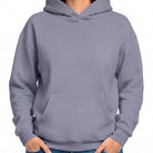 Oversized-Hoodie in Violet ohne Sign, perfekt geeignet für ein individuelles Textil-Signing.