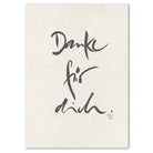 Premium Wandbild „Danke für dich“ – Sign by Jwala® Originaldruck, hochwertige Leinwand, spirituelle Kunst, Unikat aus Tirol