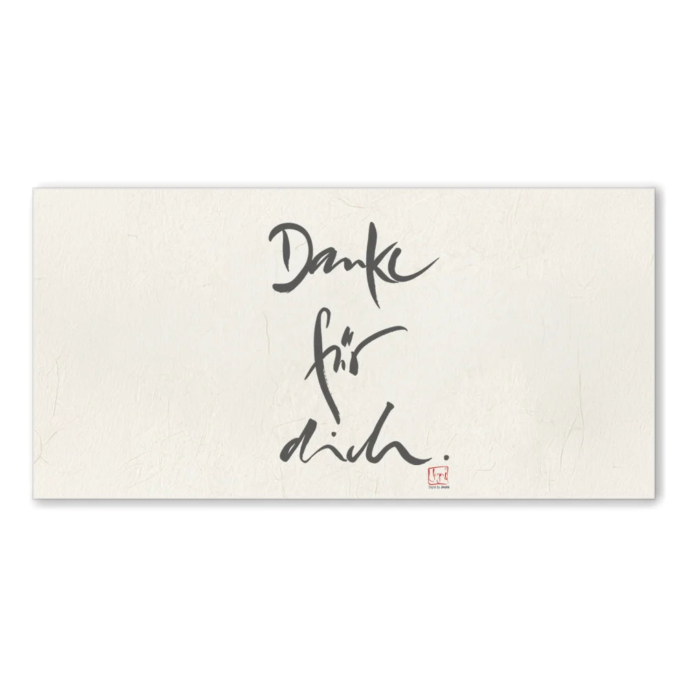 Inspirierende Leinwand „Danke für dich“ – Sign by Jwala® Original, Limited Edition, hochwertige Kunst aus Tirol, Ausdruck von Dankbarkeit