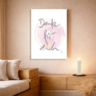 Exklusive Leinwand für Paare „Danke für dich“ mit WIR Karte – Originaldruck von Sign by Jwala®, handgefertigte Wandkunst, Limited Edition, einzigartiges Geschenk für Beziehung und Wertschätzung