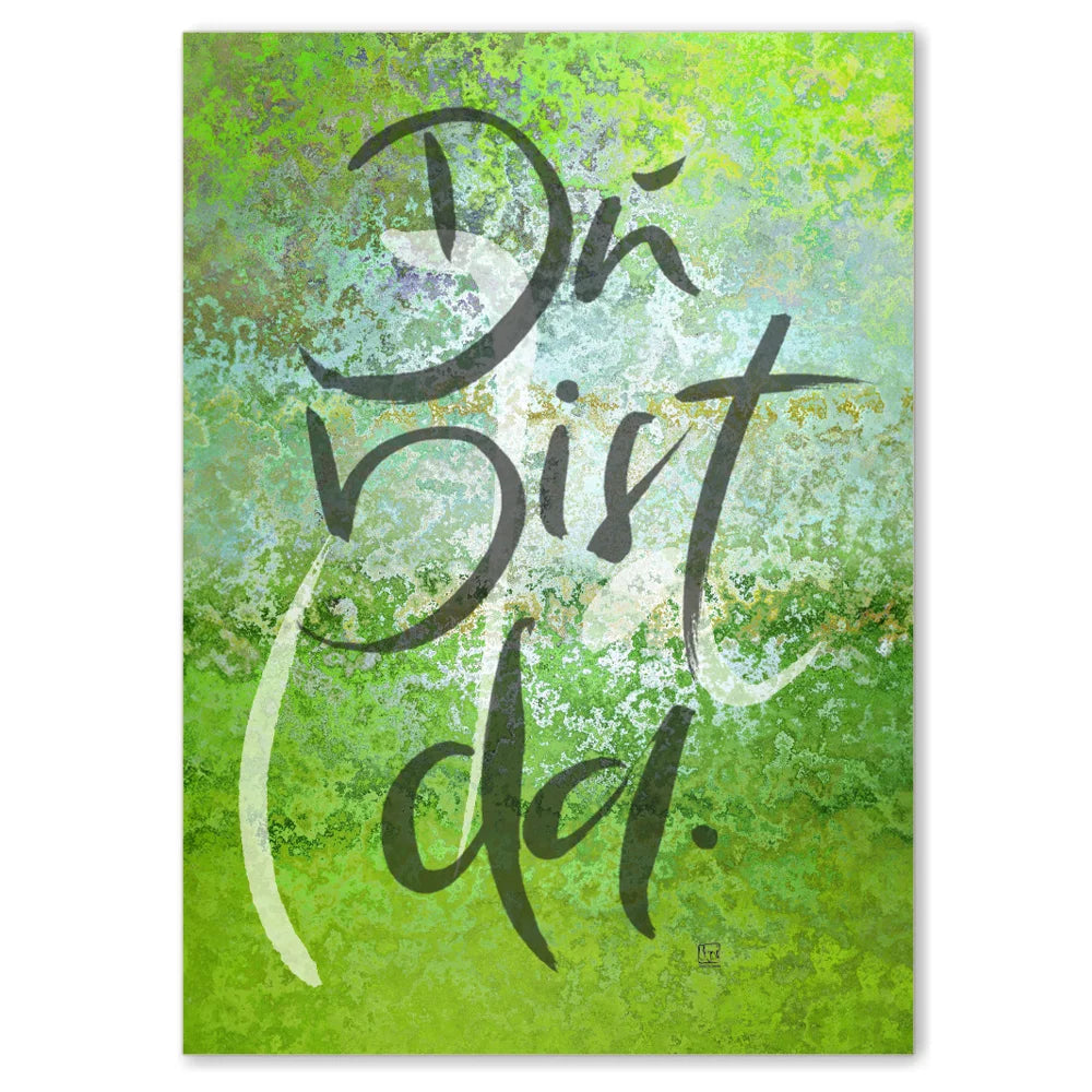 Luxus Leinwanddruck „Du bist da“ für Paare – Sign by Jwala®, exklusive Deko mit WIR Karte, liebevoll gefertigt, Einzelstück, Premium-Kunst für emotionale Tiefe und gemeinsames Glück