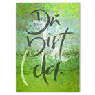Luxus Leinwanddruck „Du bist da“ für Paare – Sign by Jwala®, exklusive Deko mit WIR Karte, liebevoll gefertigt, Einzelstück, Premium-Kunst für emotionale Tiefe und gemeinsames Glück