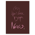 Premium Wandbild „Easy times have begun. Now.“ – Sign by Jwala® Originaldruck mit Fingerzeige Karte, hochwertige Leinwand, spirituelle Kunst, Unikat aus Tirol