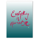 Luxus Leinwanddruck „Everything is possible.“ – Sign by Jwala® mit Fingerzeige Karte, exklusive Deko, liebevoll gefertigt, Einzelstück aus Tirol