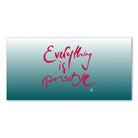 Premium Wandbild „Everything is possible.“ – Sign by Jwala® Originaldruck mit Fingerzeige Karte, hochwertige Leinwand, spirituelle Kunst, Unikat aus Tirol