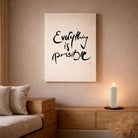 Inspirierendes Leinwandbild „Everything is possible.“ – Sign by Jwala® Original, Limited Edition, hochwertige Kunst aus Tirol, Motivation für Selbstvertrauen und Erfolg