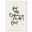 Exklusive Leinwand „Find the beginning in the end.“ – Originaldruck von Sign by Jwala®, handgefertigte Wandkunst aus Tirol, Limited Edition, einzigartiges Kunstwerk für Inspiration und Neubeginn