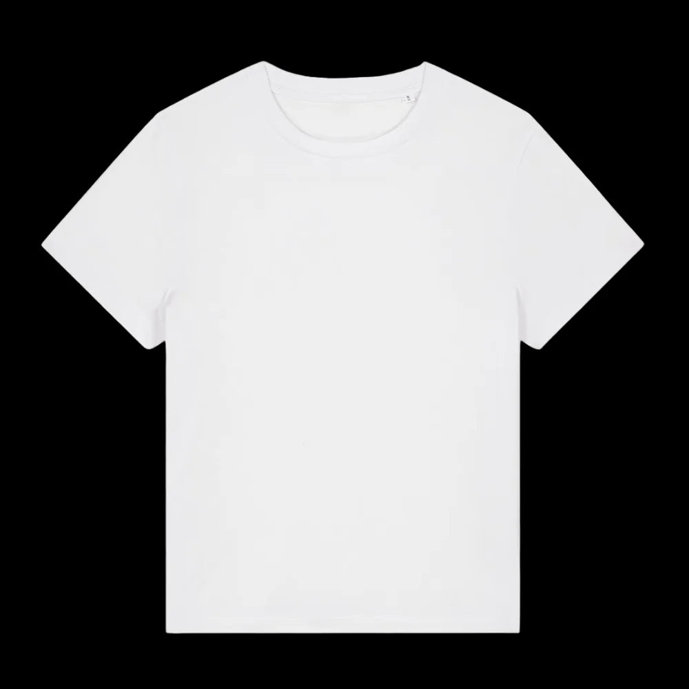 Bio T-Shirt für Damen in Weiß, liebevoll gestaltetes Shirt für Achtsamkeit, Inspiration und Lebensfreude